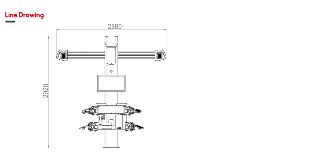 BRIGHT 3D Wheel Alignment Machine A750 جهاز ضبط زوايا ثلاثي الابعاد ذراع متحرك اوتوماتيك برايت BRIGHT/A750