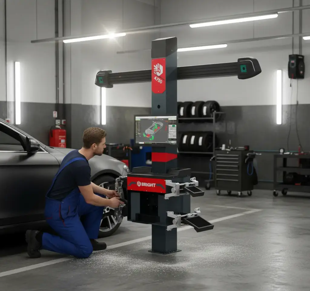 BRIGHT 3D Wheel Alignment Machine A750 جهاز ضبط زوايا ثلاثي الابعاد ذراع متحرك اوتوماتيك برايت BRIGHT/A750