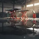 BRIGHT 3 Ton Low-Profile Scissor Lift OMEGA 300EW كوريك مقص برايت 3 طن ارتفاع 1000 مم BRIGHT/OMEGA 300EW