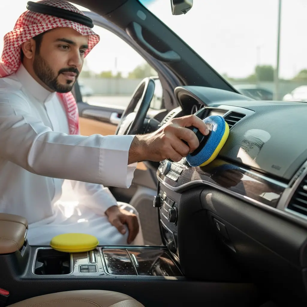 BROTHERS 3 Step Dashboard Sponge 3PCS طقم اسفنجات 3 قطع برازرز + يد لتلميع الطبلوة BR/HAND WAXING