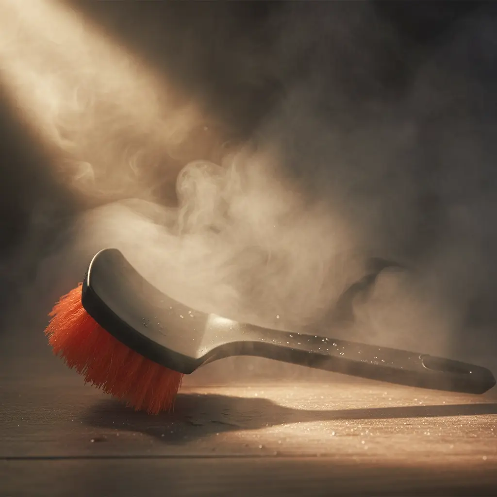 BROTHERS Interior Detailing Brush فرشة برازرز ذراع اسود بشعر احمر للتنظيف الداخلي BR/FOOT BRUSH