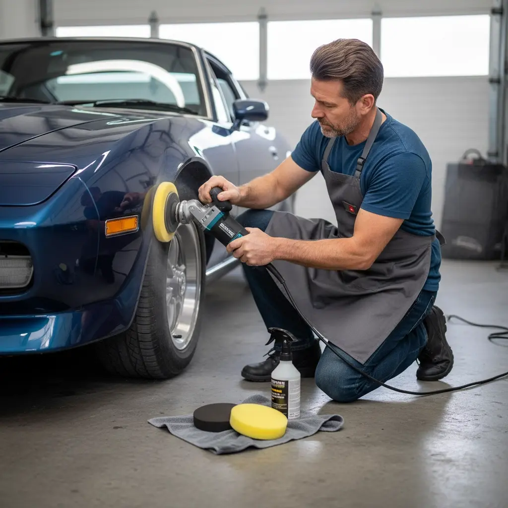 BROTHERS 3 Step Dual Action Foam Buffing Polishing Pads Set 3 Inch (Heavy/Medium/Finish) طقم سفنجات بافر 3 بوصة 3 قطع برازرز جميع مستويات الخشونة خاصة صاروخ التلميع صغير الدول اكشن