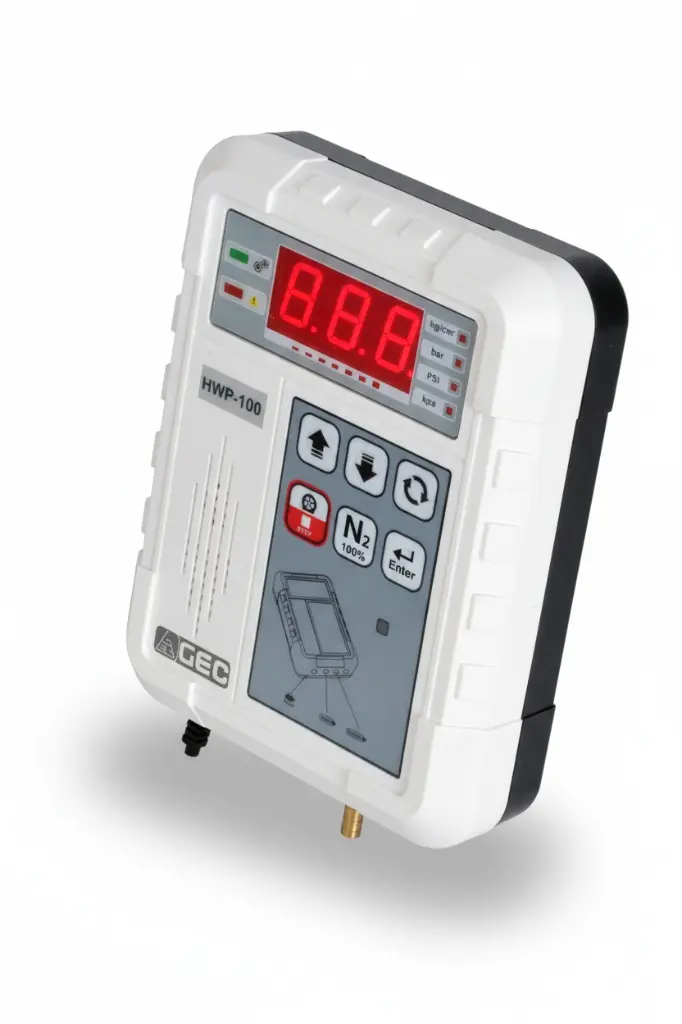 GEC Wall Mounted Automatic Digital Tire Inflator For Cars & Trucks HWP-100 جهاز تزويد كاوتش ديجيتال اوتوماتيك حائطي ماركة جي اي سي موديل HWP-100 ضغط 12 بار