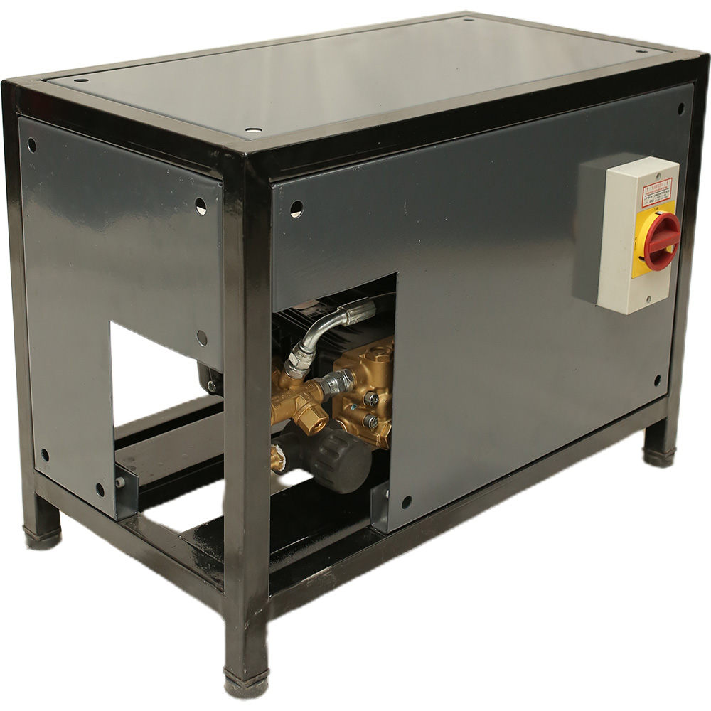 مجموعة غسيل انتربامب ايطالي معدن بالكامل 10 حصان 200 بار 380 فولت مزودة بنظام ديلاي توتال ستوب INTERPUMP/ G.JET WashBox 21/200