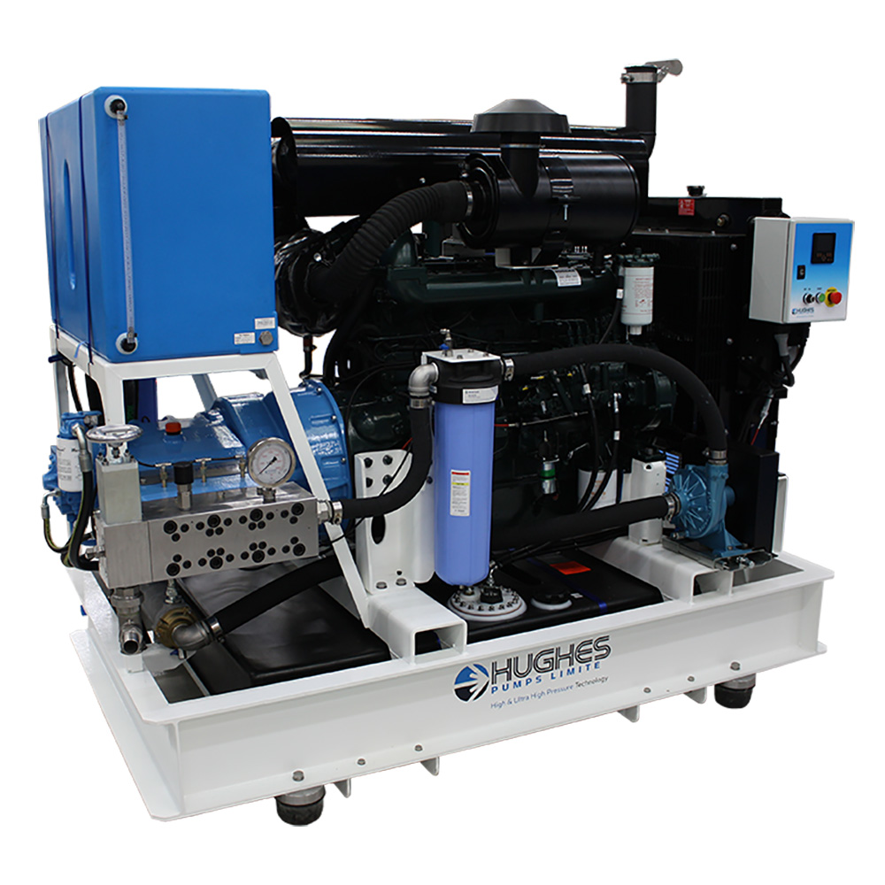 ماكينة غسيل ضغط فائق ماركة هيوجس موديل HP220 DS-B ديزل - 1400 بار 188 حصان (موتور دوسان) انجليزي