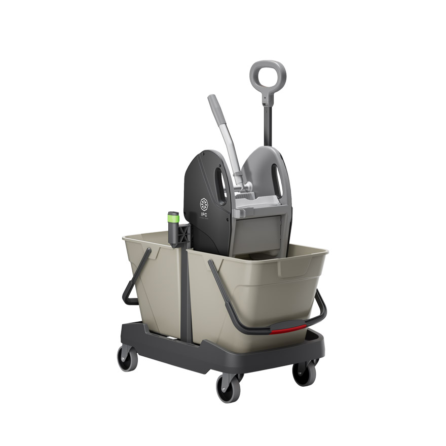 IPC MOTTO SILVER Professional 30L Double-Bucket Cleaning Trolley (2x15L)
