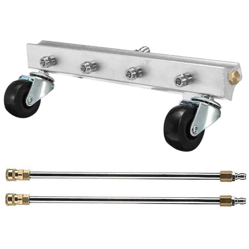 وحدة من الفولاذ المقاوم للصدا لتنظيف شاسية السيارة الملاكي من الاسفل 250 بار