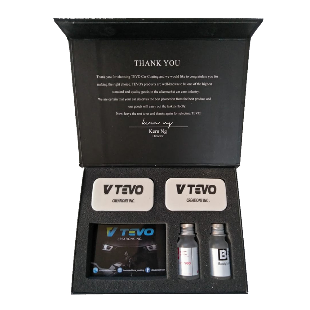 TEVO Nanoceramic 9H Protection Kit (10ml of BodyGard S36 + 10ml of BodyGard S60 + 2 TEVO Pads)