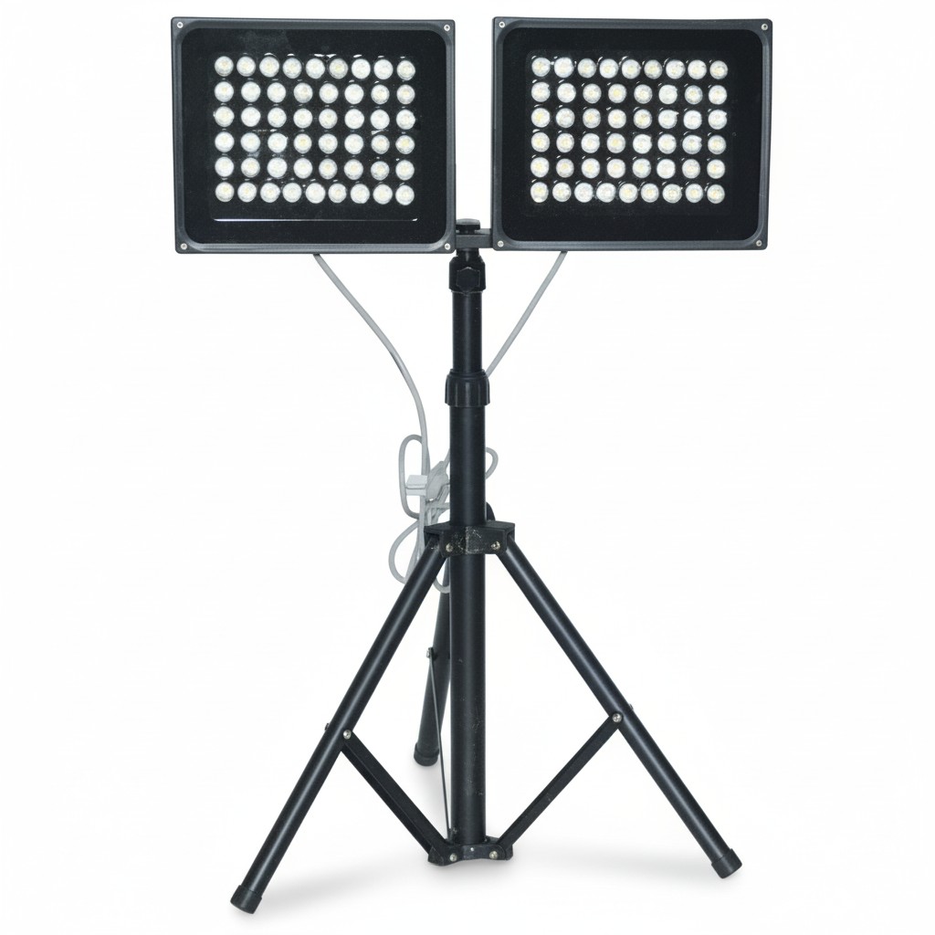 كشاف تلميع وكشف عيوب (مع ستاند) 50 وات ليد مزدوج ماركة برازرز - اضاءة صفراء وبيضاء