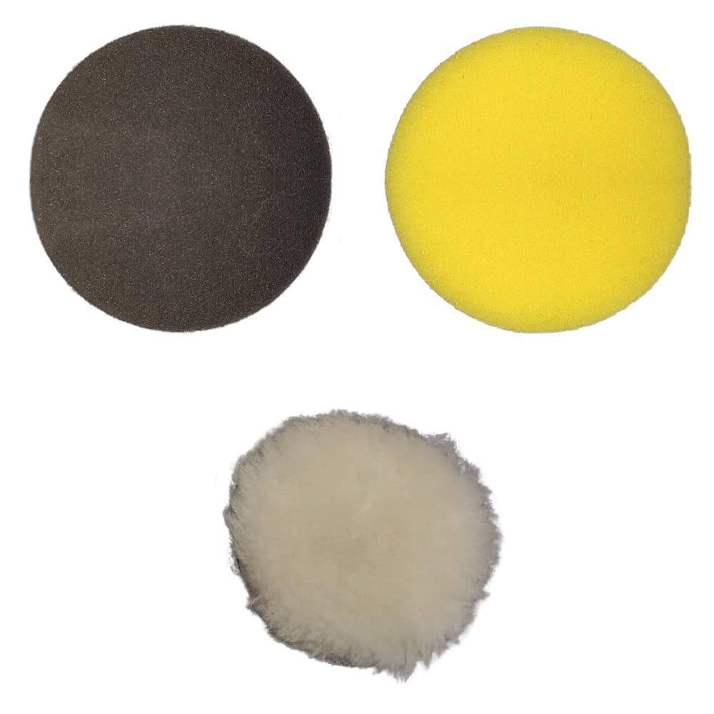 BROTHERS 3 Step Dual Action Foam Buffing Polishing Pads Set 3 Inch (Heavy/Medium/Finish)