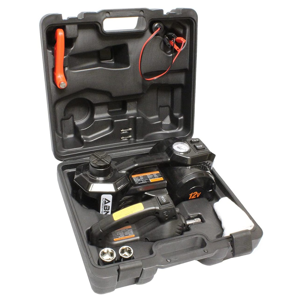 BROTHERS 3in1 Air Compressor With Hydraulic Car Jack Lift 3 Ton With Electric Impact Wrench