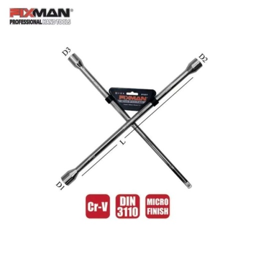 [100331] Fixman Professional Cross Rim Wrench 17*19*21*1/2 Inch-Dr