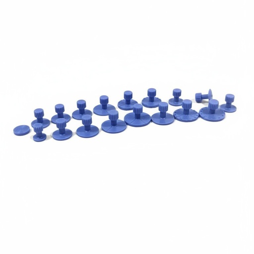 [BRRTXX00012] BROTHERS SUPER PDR 18-Piece Blue PDR Glue Pulling Tabs Set - Paintless Dent Removal Tools