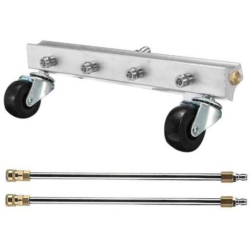 [104319] وحدة من الفولاذ المقاوم للصدا لتنظيف شاسية السيارة الملاكي من الاسفل 250 بار