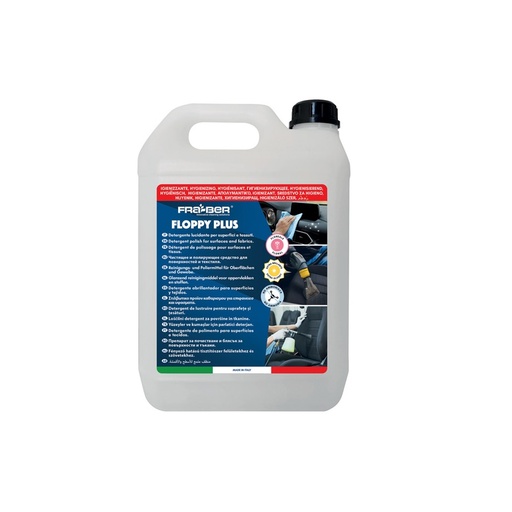 [1302325] مزيل البقع الصعبة للاقمشة والجلد فرا بر فلوبي بلس 4.54 لتر (نسبة التخفيف: 1 لتر مادة الي 10 لتر ماء) FRA BER/FLOPPY PLUS 4.54L