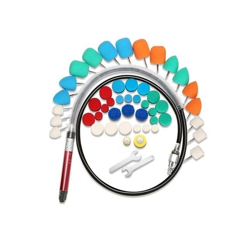 [130332] BROTHERS 30Pcs Mini Pneumatic Detailing Polisher With Pads