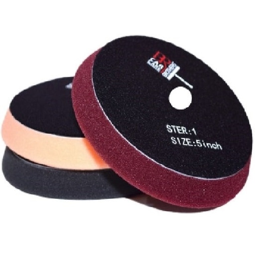 [130434] BROTHERS 3 Step Dual Action Foam Buffing Polishing Pads Set 5 Inch (Heavy/Medium/Finish)