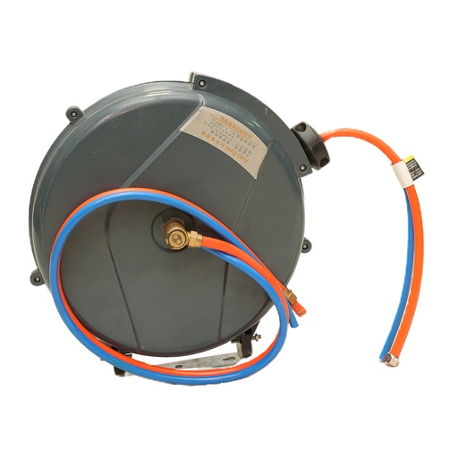 [20132] بكرة خرطوم هواء وماء برازرز ذاتية الارجاع - 10 متر مع وصلة سريعة (هيفي ديوتي)