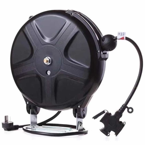 [20135] BROTHERS Retractable Cable Reel 10M With Plugs (Heavy Duty)