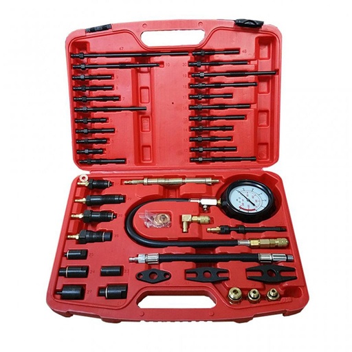 [140511] GEC TOOLS 48PCS Professional Petrol & Diesel Engine Cylinder Compression Tester & Pressure Gauge Kit (2-in-1) G1033