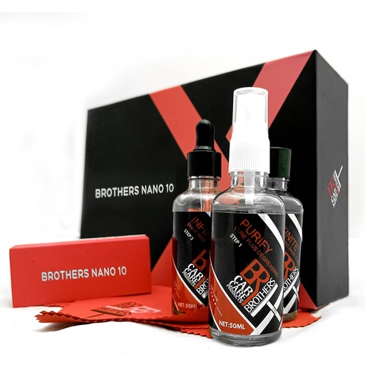 [13021212] BROTHERS 10H Nano Ceramic 3-Step Coating Kit 50ml