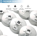 GEC DN-A1013 23PCS Aluminum Oil Filter Cap Wrench Set – Multi-Size for Asian & European Cars