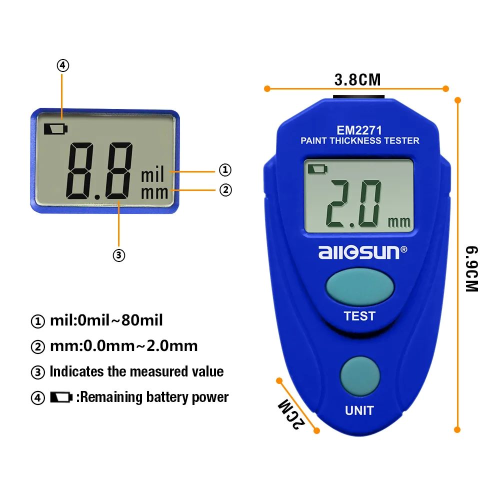 جهاز اختبار الدوكو/الدهان للسيارة LT-Q49 COATING THICKNESS GAUGE