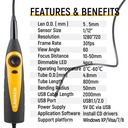 LAUNCH VSP-600 Inspection Camera Videoscope Borescope With 7mm USB For Viewing / Capturing Images Of Hard To Reach Areas