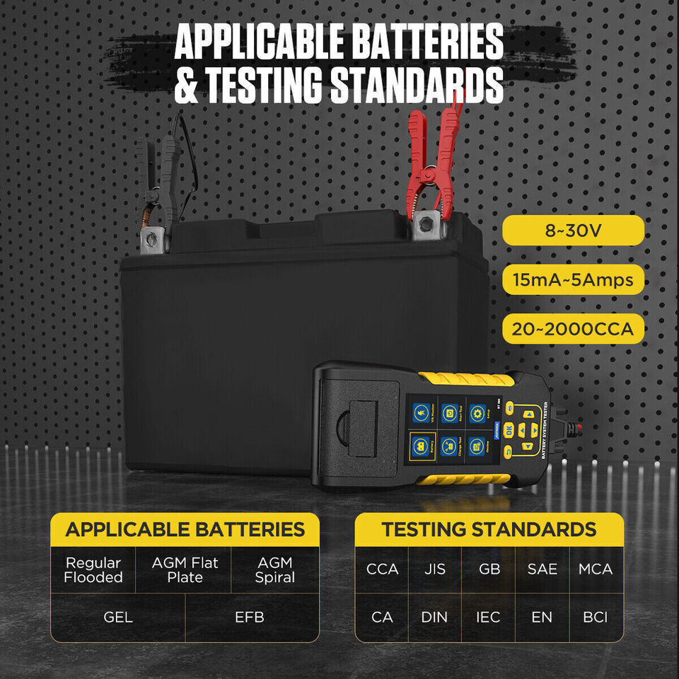 AUTOTOOl BT880 Battery System Tester With Monitor And Built In Printer 12V