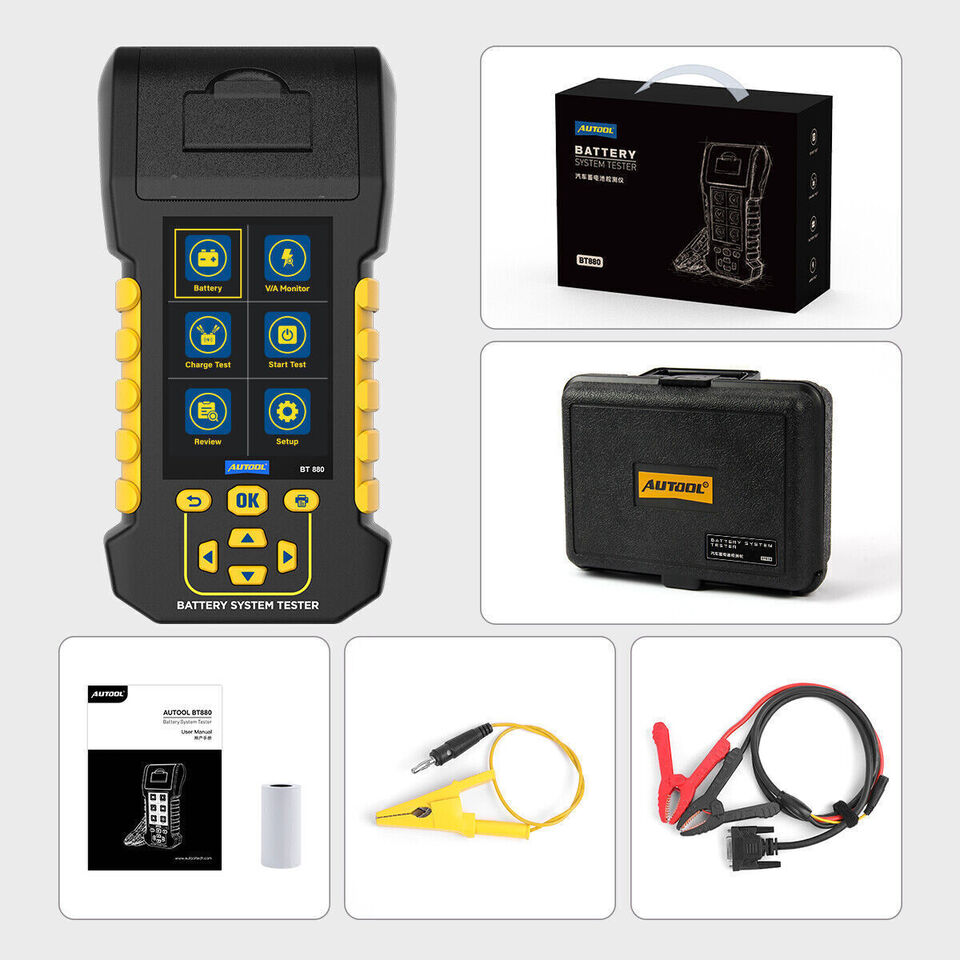 AUTOTOOl BT880 Battery System Tester With Monitor And Built In Printer 12V