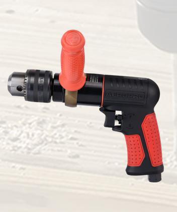 AEROPRO RP17107 Air Reversible Drill With Helping Hand 1/2 Inch 700Rpm شنيور هواء بيد جانبية 1/2 بوصة 700 لفة لون احمر GEC.AP17107