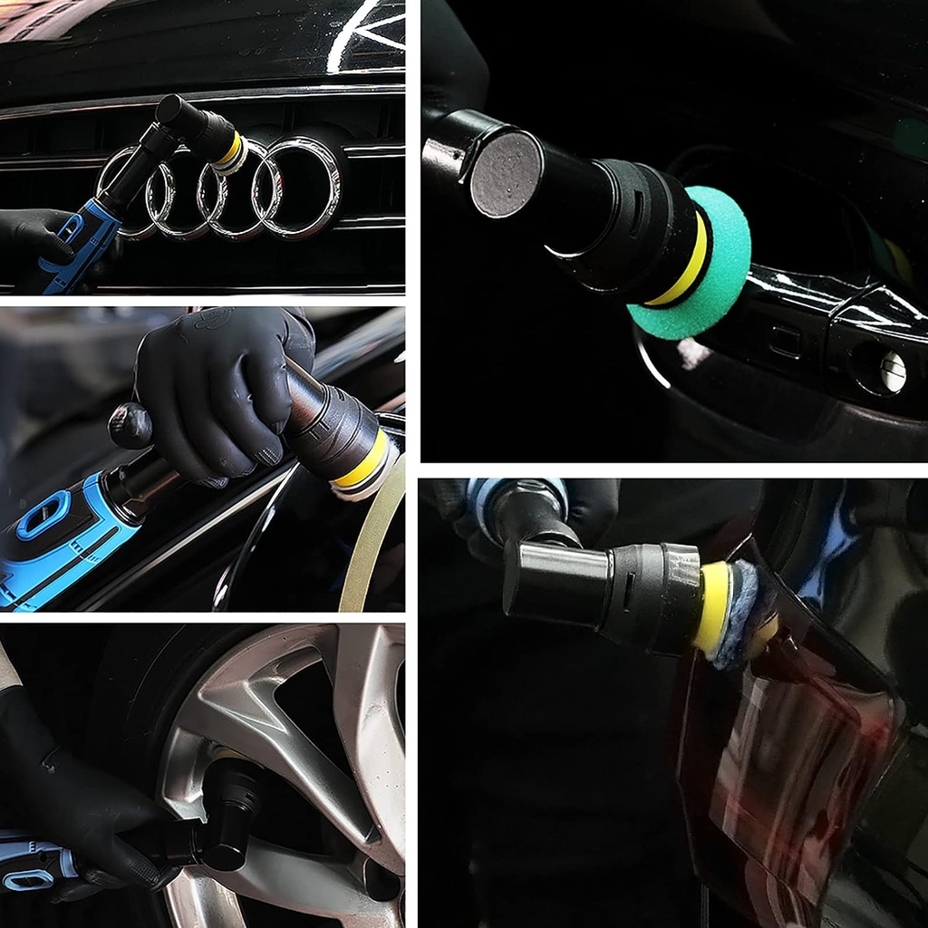 BROTHERS SMALL-BATTERY-POLISHER Dual Action & Rotary Cordless Polisher With 2 Battery 12V 1 inch 3/12mm Throw 800W صاروخ تلميع بالبطارية برازرز (دول اكشن) 1 بوصة 12 فولت BR-SMALL BATTERY POLISHER