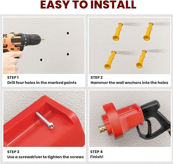 BROTHERS Car Washer Gun Holder يد برازرز حمراء لتعليق مسدس الغسيل BR/GUN HANGER