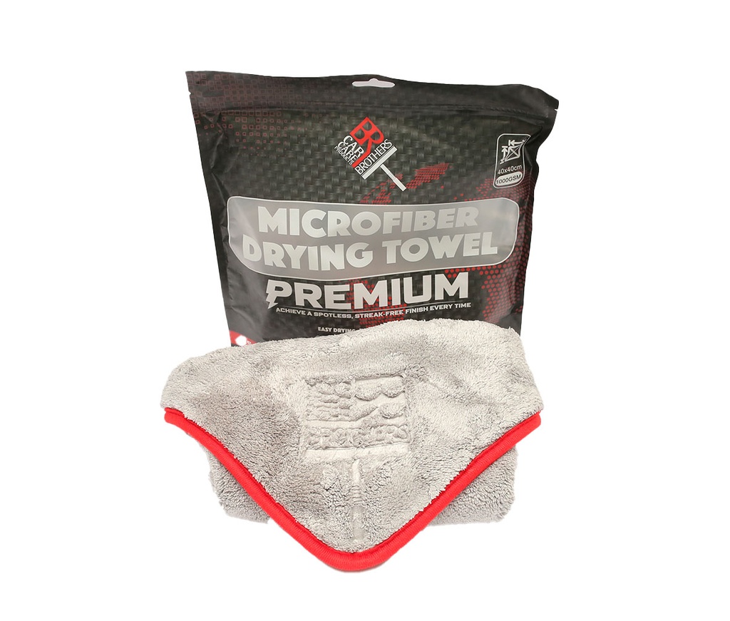 BROTHERS Double Face Super Plush Drying Microfiber Towel 40*40 cm فوطة ميكروفيبر برازرز دبل فاس رمادي*رمادي 40*40 BR-TOWEL/GREY 2F 40x40