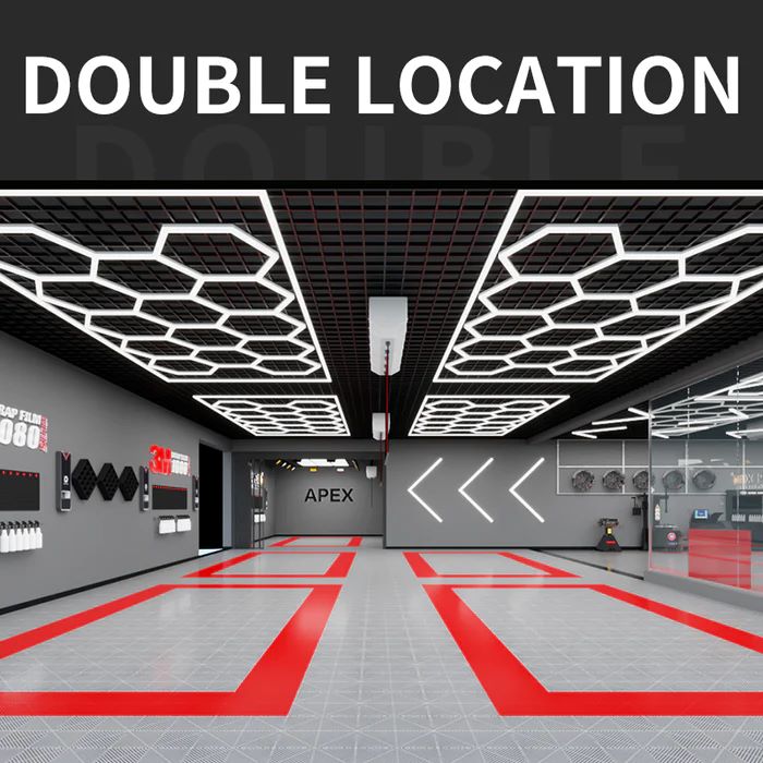 BROTHERS ZT1028 15PCs Hexagons Lighting System For Car Detailing & Washing Workshop / نظام اضاءة سقف سداسي (Hexagon) 15 خلية لمراكز الديتيلنج ماركة براذرز - موديل ZT1028