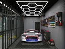 BROTHERS ZT6028 14PCs Hexagons Lighting System For Car Detailing & Washing Workshop / نظام اضاءة سقف سداسي (Hexagon) 14 خلية (اطار مستطيل) ماركة براذرز - موديل ZT6028