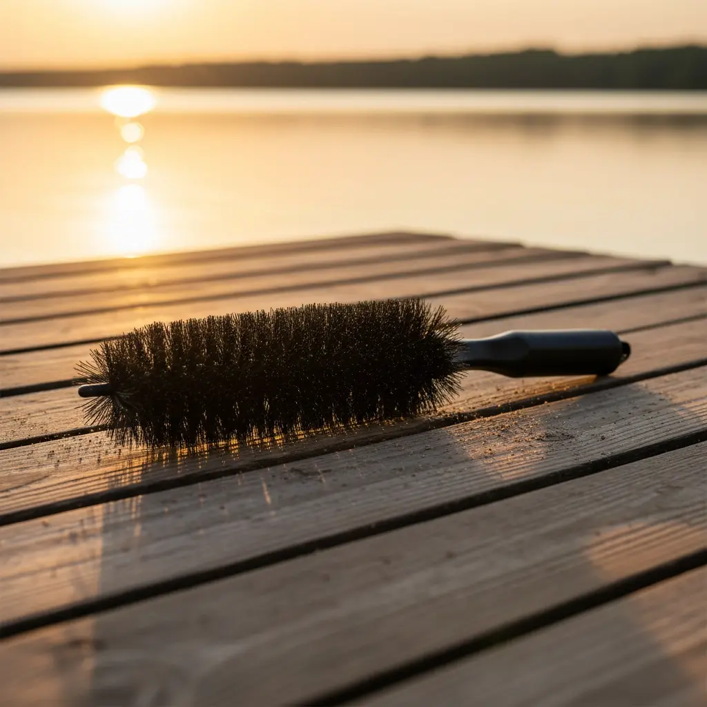 BROTHERS BLACK Wheel, Rim & Engine Brush فرشة برازرز بيد اسود مستقيم لتنظيف الجنوط BR/BLACK HUB BRUSH