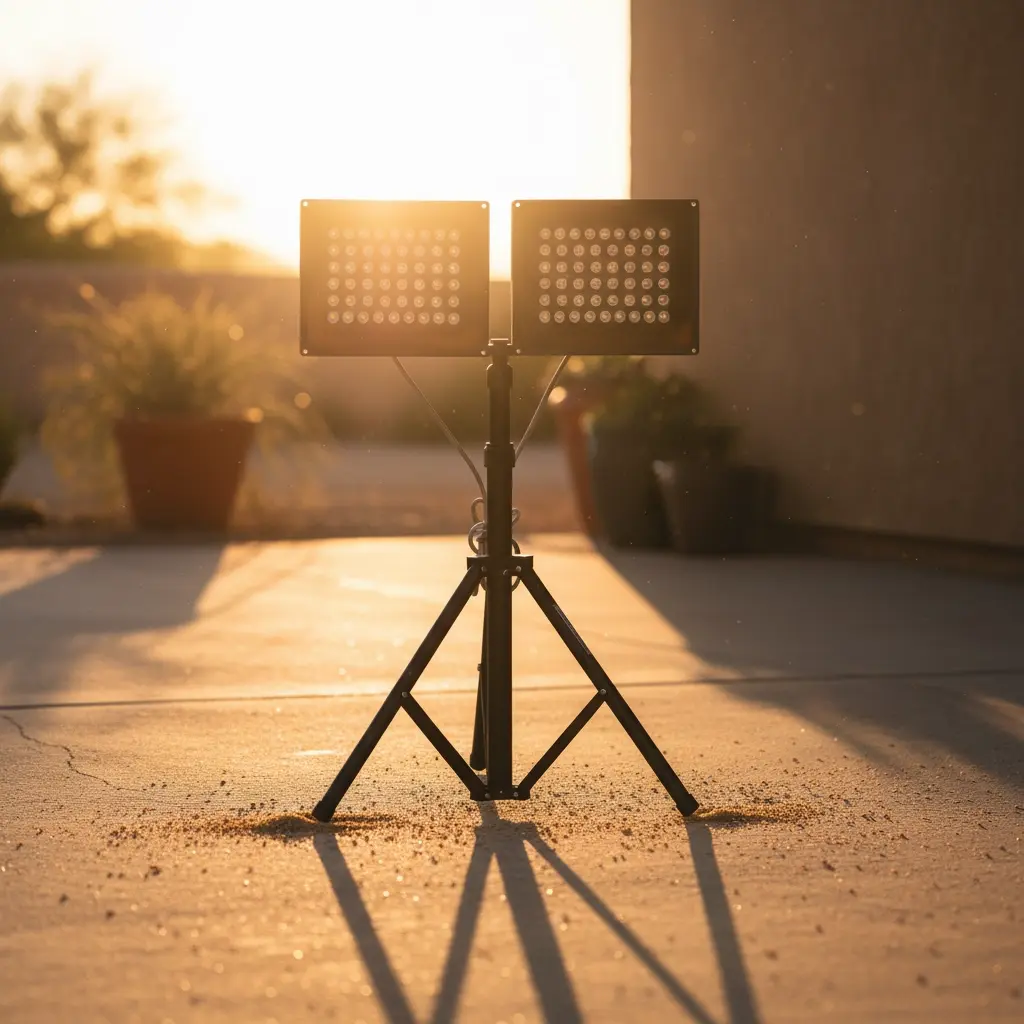 BROTHERS Lighting System For Car Detailing of Inspection & Polish Workshop كشاف ليد 2 عين 50 وات بالستند خاصة شغل النانو كير BR / LACQUER LIGHT+ HOLDER