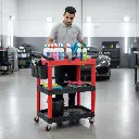BROTHERS 3-Tier Tools Cart Trolley - Detailing Trolley (GEN1) ترولي كاركير برازارز متحرك (جيل أول) 3 رف BR/TOOL VEHICLE G1