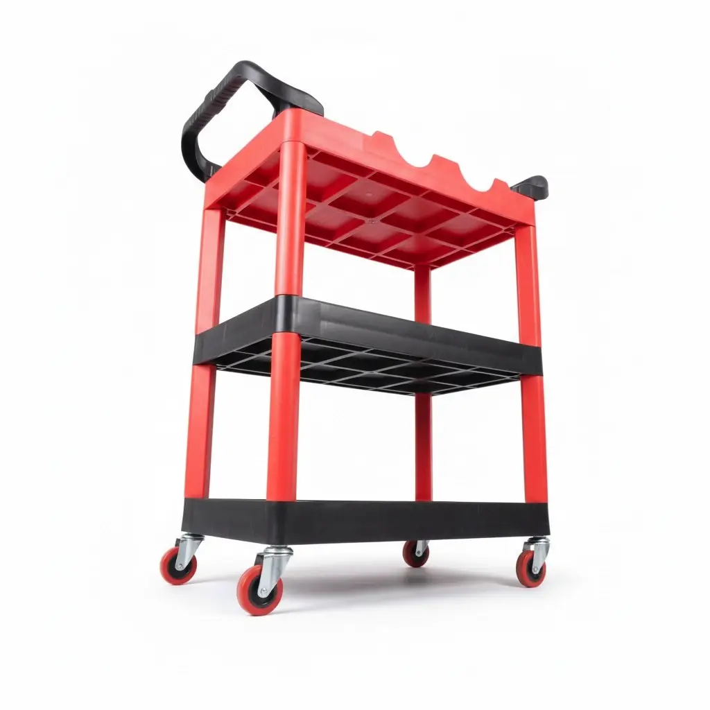 BROTHERS 3-Tier Tools Cart Trolley - Detailing Trolley (GEN1) ترولي كاركير برازارز متحرك (جيل أول) 3 رف BR/TOOL VEHICLE G1
