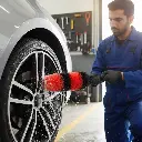 BROTHERS Large Bendable Rim Brush فرشة برازرز اسود*احمر مقاس كبير لتنظيف الموتور و العجل BR/HUB BRUSH XL