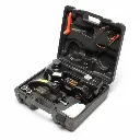 BROTHERS 3in1 Air Compressor With Hydraulic Car Jack Lift 3 Ton With Electric Impact Wrench طقم شنطة شخصي هيفي ديوتي (كوريك تمساح + مسدس فك وربط + كمبروسور) صيني 3 طن يعمل علي ولاعة