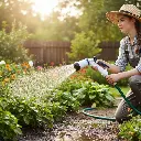 BROTHERS Full Function Atomizer Water Hose Nozzle For Car Washing & Gardens مسدس رش مياة برازرز بالزناد لون ابيض BR/WATERING GUN