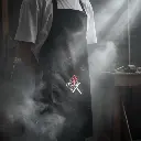 BROTHERS Detailing And Washing Apron بالطو وتوربروف لون اسود للكار كير BR/APRON