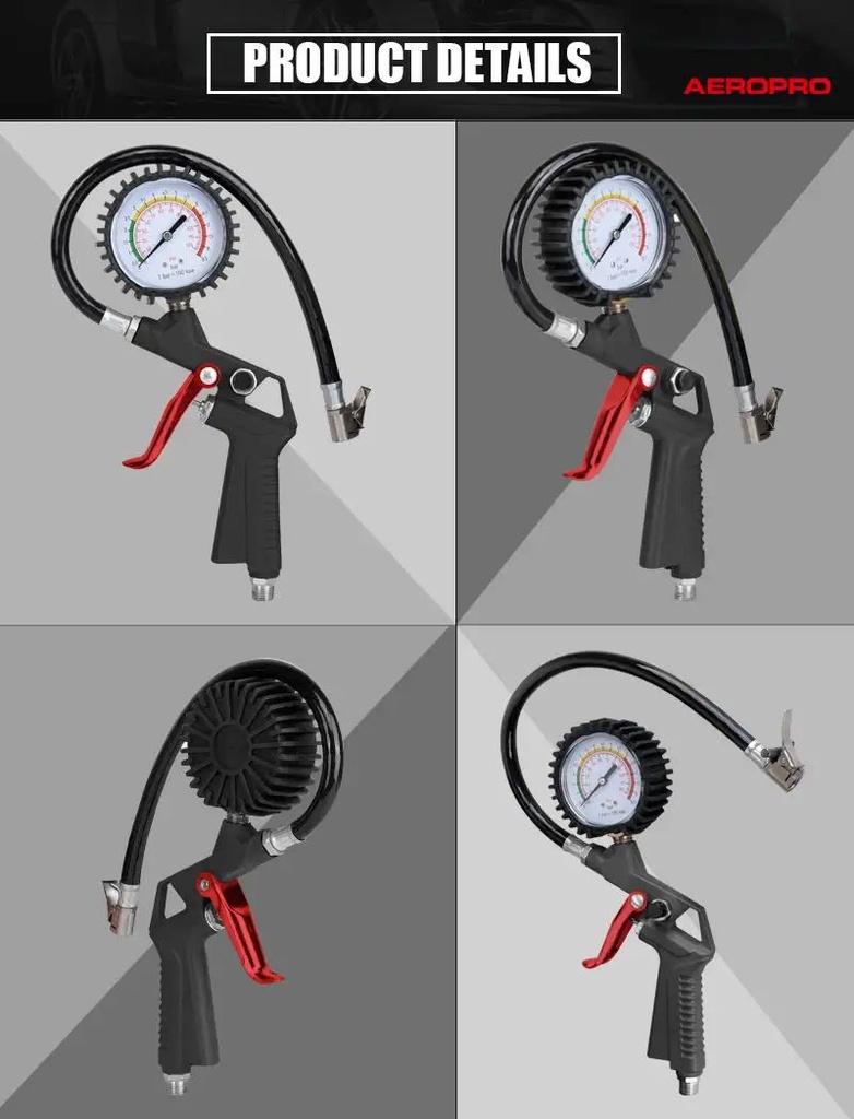 AEROPRO AP8037 Tire Infalting Gun with Gauge