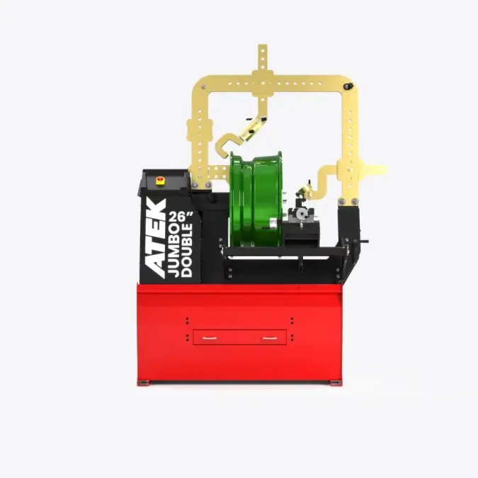 GEC Jumbo-Double-84 Turkish Rim Straightener Machine 26Inch ماكينه استعدال وخرط جنوط تركي GEC موديل Jumbo-Double-84 مقاس 26 بوصه 2 بستم