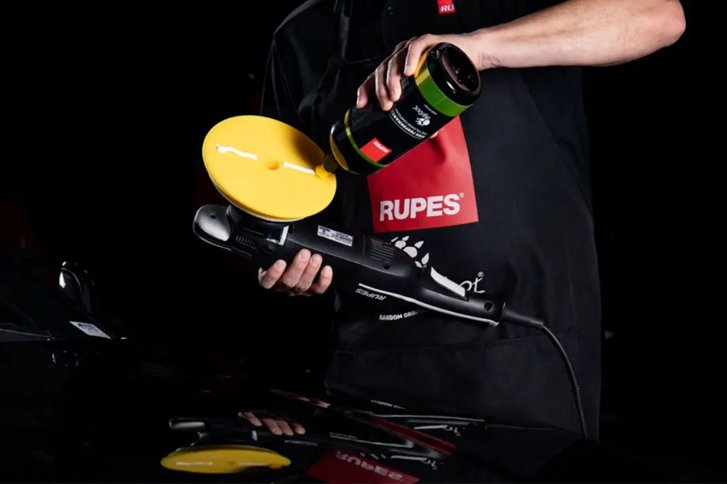 RUPES D-A Fine Medium Cut Yellow Foam Polishing Pad 180mm 6 Inch / سفنجة تلميع خشونة متوسطة دول اكشن ماركة روبيس موديل D-A Fine ايطالي - مقاس 6 بوصة (لون أصفر)