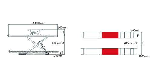 كوريك مقص جي اي سي 4 طن مجهز زوايا GEC.LIFT/QJY-J-40MT