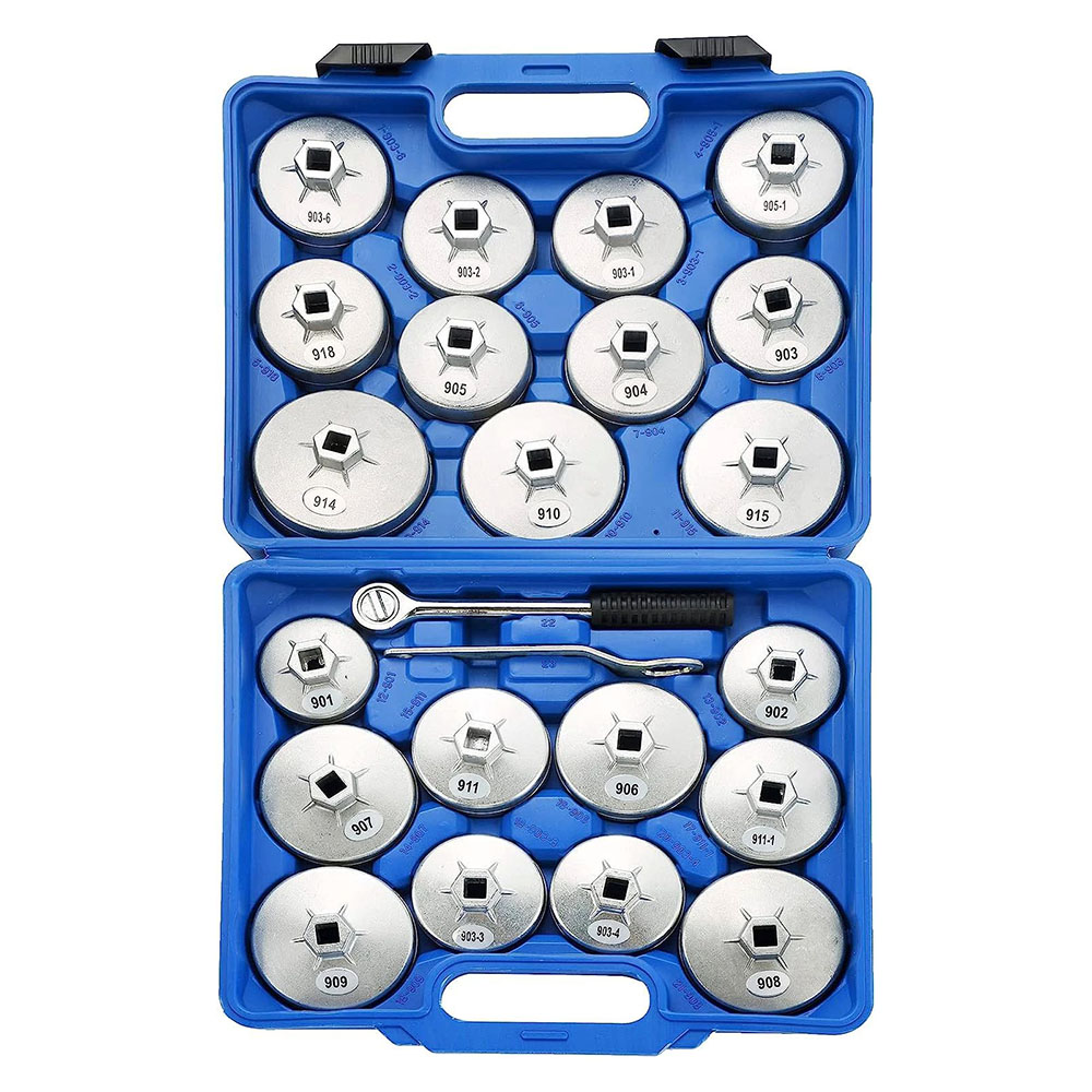 GEC DN-A1013 23PCS Aluminum Oil Filter Cap Wrench Set – Multi-Size for Asian & European Cars