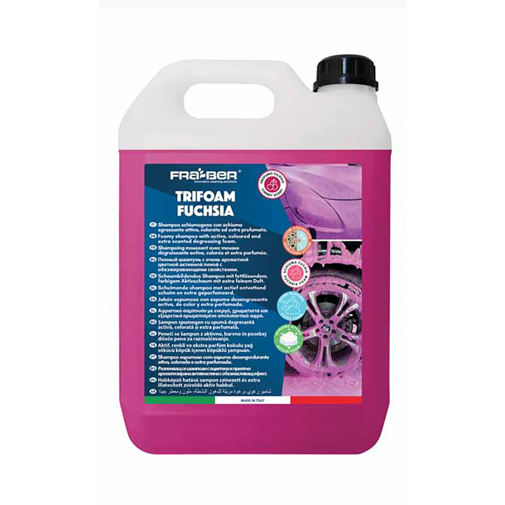 شامبو رغوة نشطة ملونة (فوشيا) وعطرة 25 لتر ماركة فرابر موديل TRIFOAM FUCHSIA - تخفيف الفوم 1:100